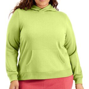 Ideology Women S Plus Pullover Hoodie Green Size 2X